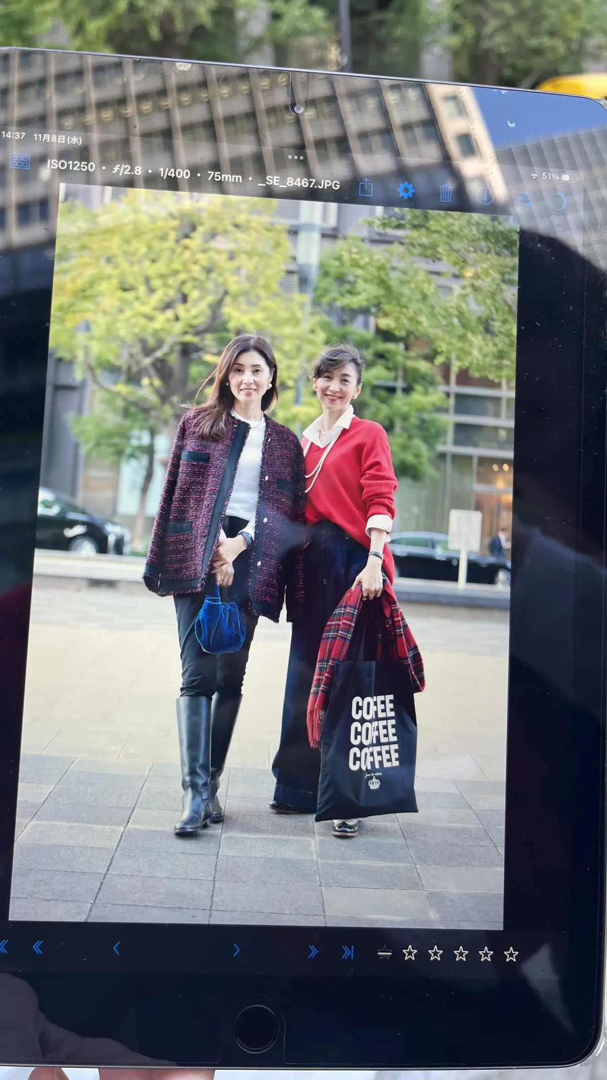 赤とデニムとチェック 冬SNAPの画像_6