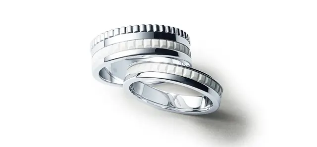 ブシュロンの「キャトル ダブルホワイト リング」