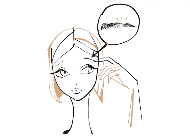 少し隆起した肌色、茶色、黒色のイボ