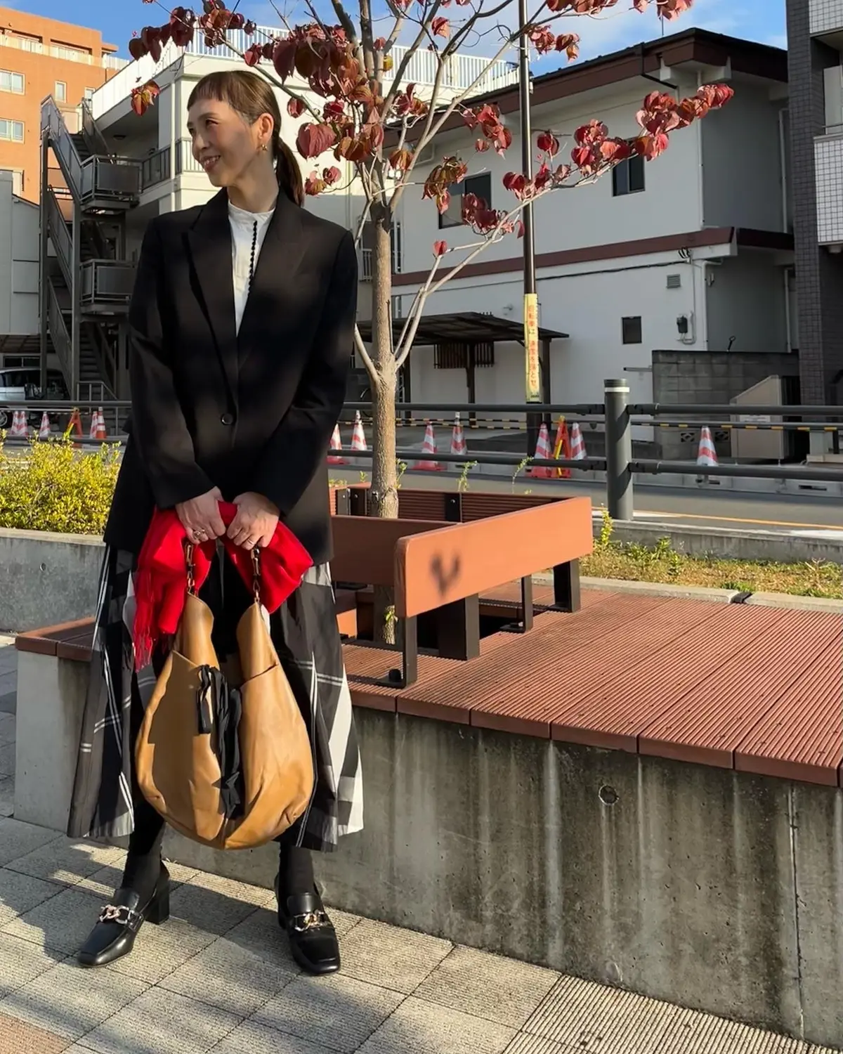 大学訪問　ZARAジャケットコーデ