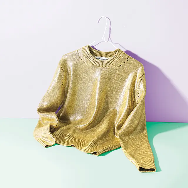 ジュンヤ ワタナベの金箔ニット
