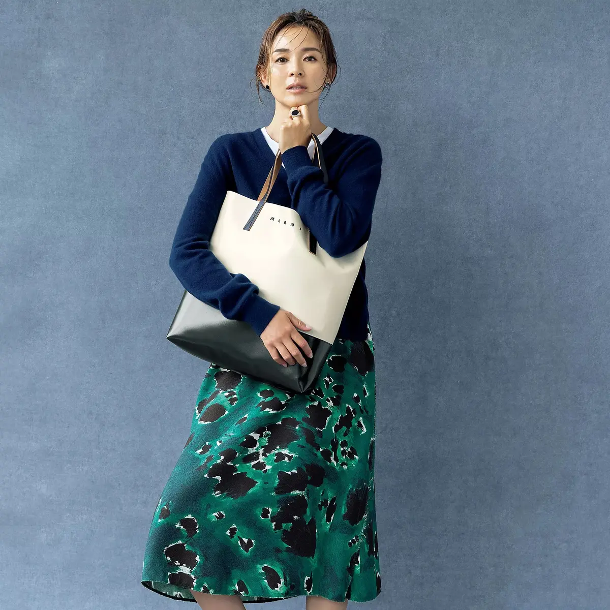 MARNI  ハリケーンツウィストゴムウエストスカート、NS ショッピングバッグ、チェルシーブーツ