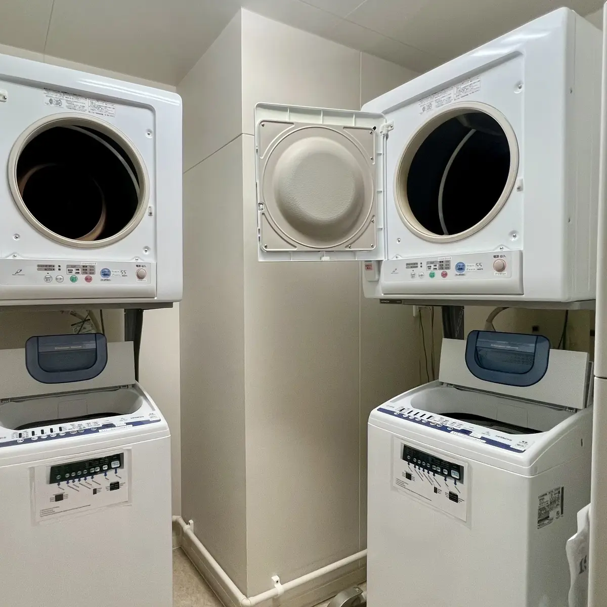 ニセコのヒラフにあるホテル「シャレーアイビー」のランドリー