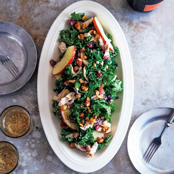 食感にアクセントを！　蒸し鶏、ケール、ナの画像_1