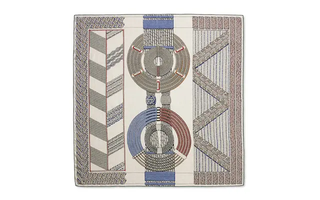 カレジェアン カシミアシルク「ドレサージュ・トレサージュ」￥187,000／エルメスジャポン（エルメス）