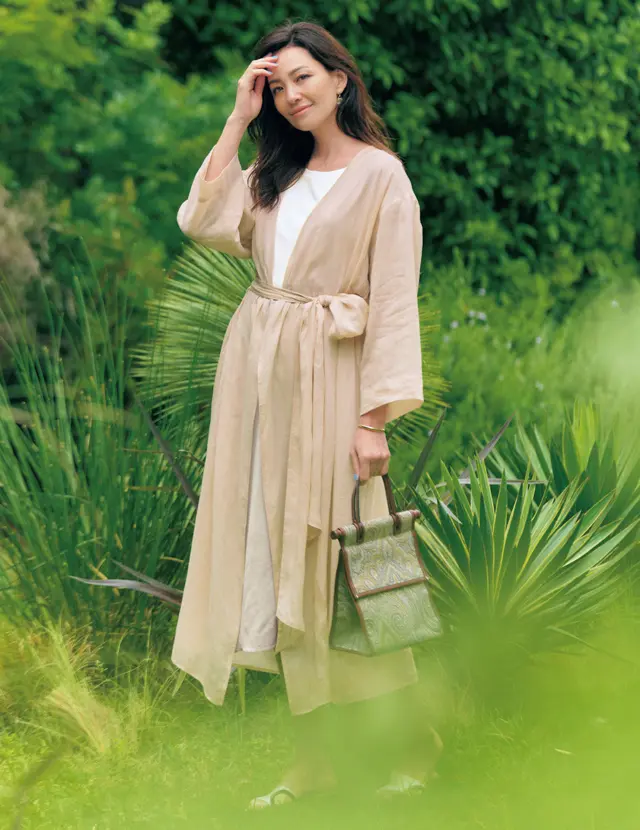 GALLARDAGALANTE×éclat　リネンロングガウン