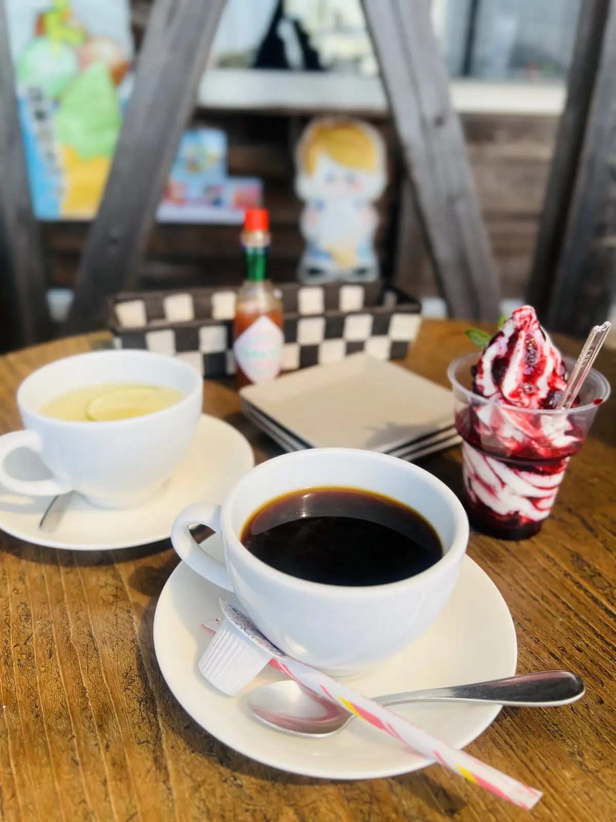 お茶しながら長女を待ちます