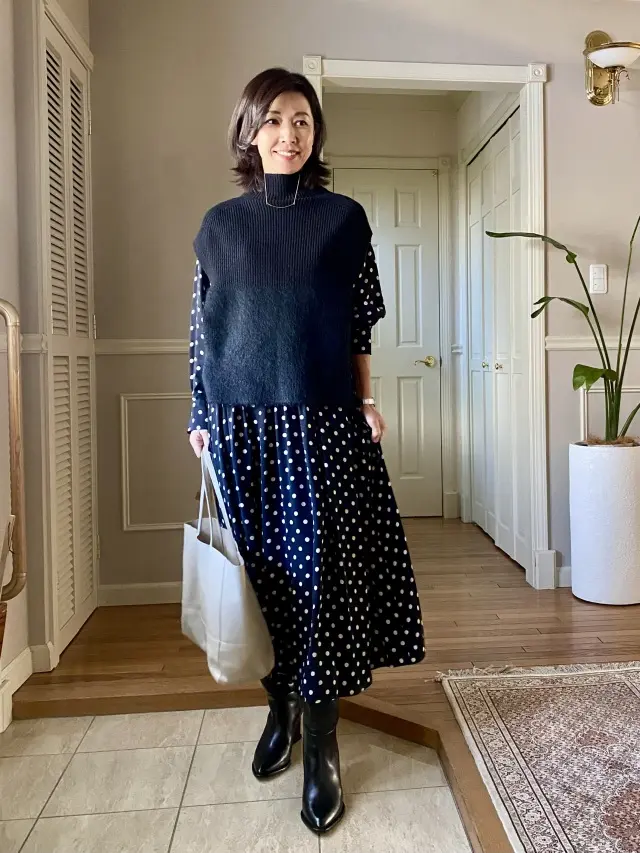 ワンピース✖️ニットベストの画像_3