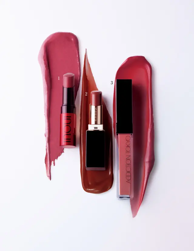 資生堂 インウイ リップ 01　SUQQU モイスチャー グレイズ リップスティック 06　アディクション ビューティ リップ セラム ティント 001