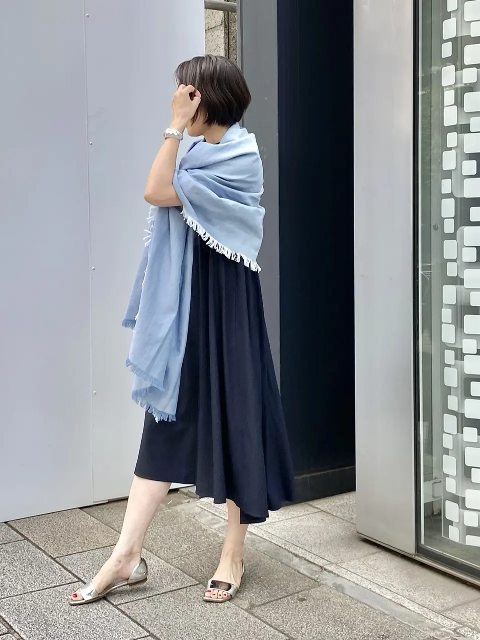 JENNEワンピースコーデ 裾