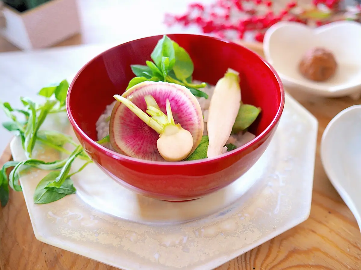 土鍋で作る七草粥