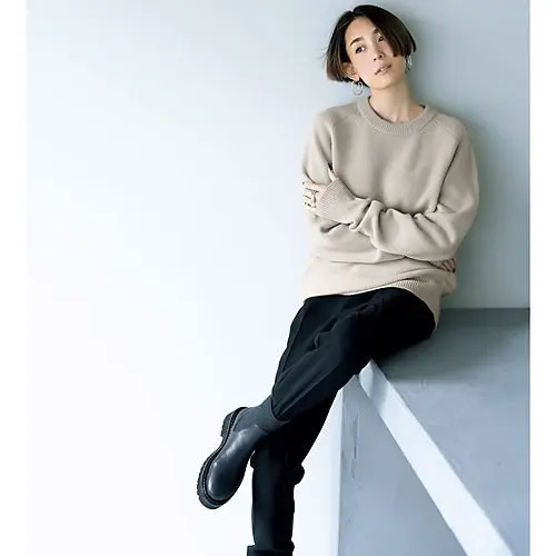 森慶子×raspail カシミヤ100％クルーネックニット ￥69,300