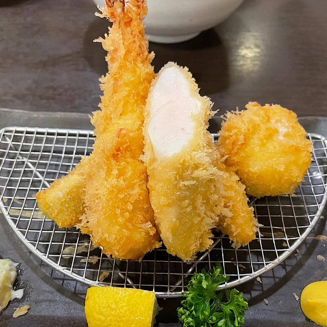 海老フライ、ささみカツ、ホタテフライ