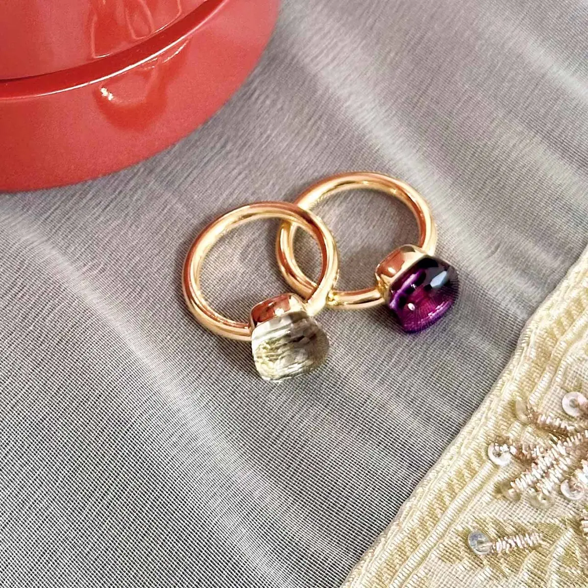 ポメラートのリングは、 重ねづけで個性を発揮（ hidemiさん ）