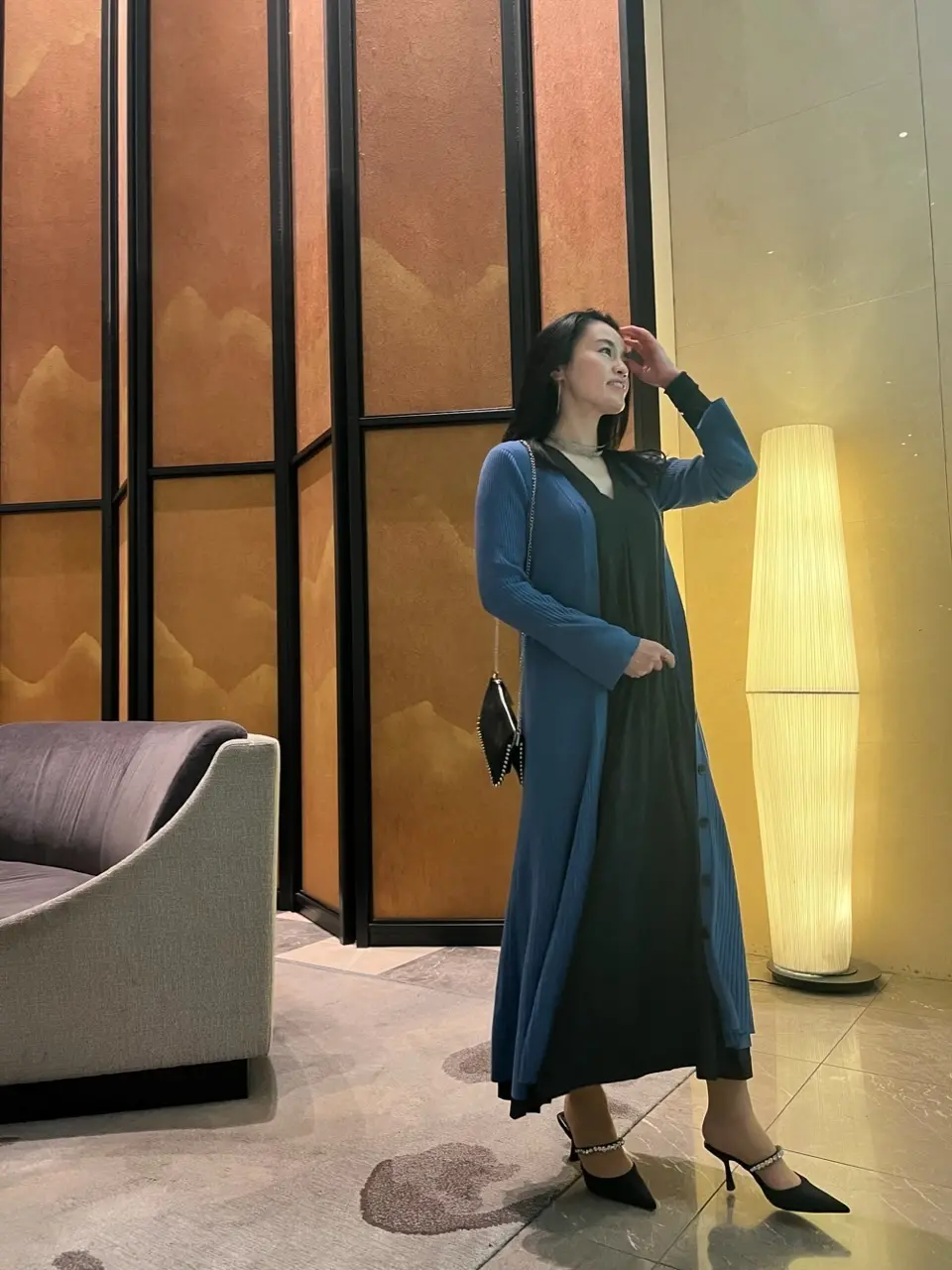 ZARAワンピースコーデ　ホテルランチのワンピースコーデ