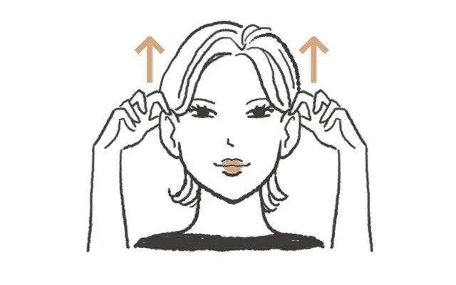 くるくる耳マッサージで血行改善