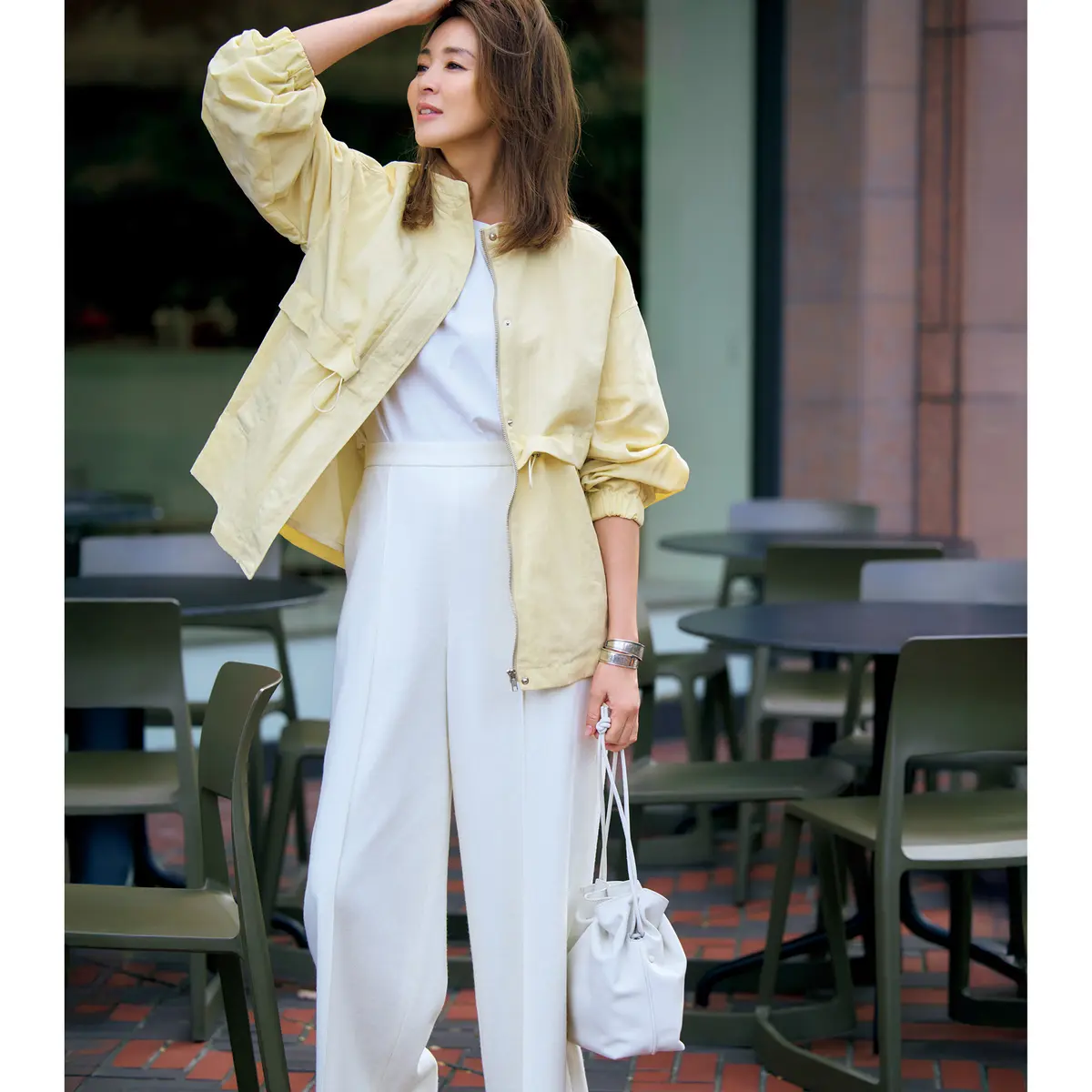 E by eclat 撥水スタンドカラーブルゾン ￥27,500