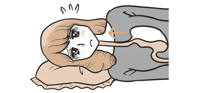 胃の右側は左側よりスペースが広くないので、右を下にして寝ると胃酸が逆流しやすい。消化不良のときは右下寝でOK。