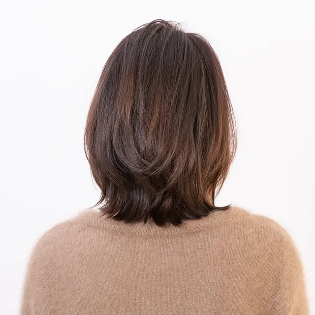 奥行きとやわらかさを醸し出すヘルシーな丸みボブ