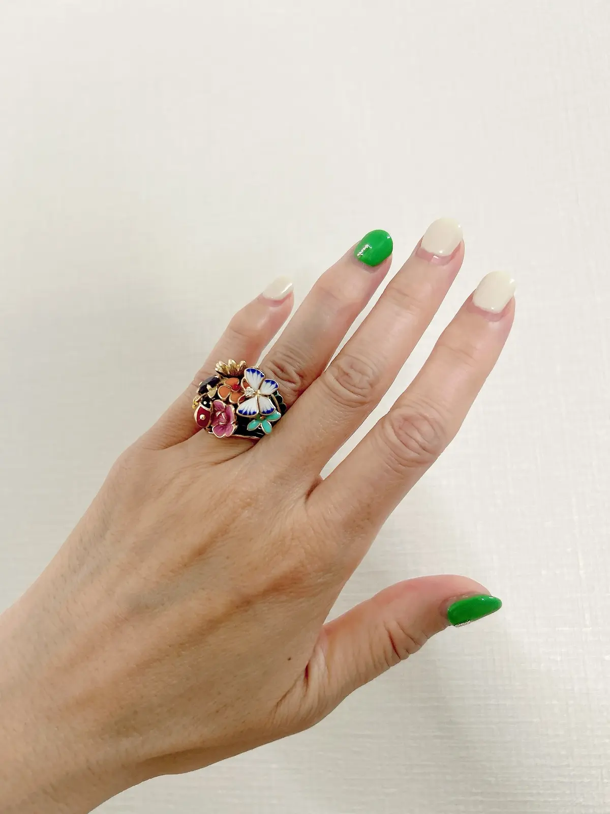 初夏コーデ☆パステルライムのワンピースでの画像_13