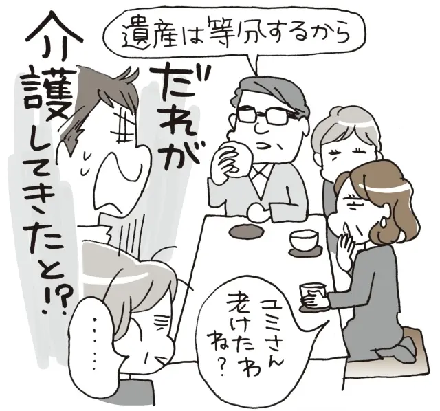 遺産分割に介護分の配慮がない