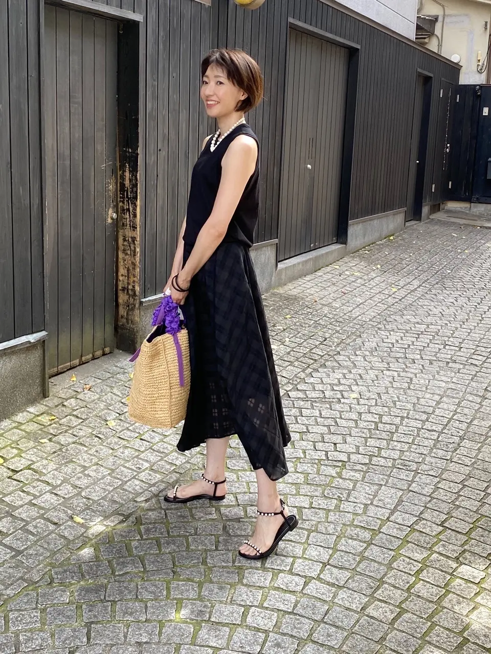 全身黒コーデ①