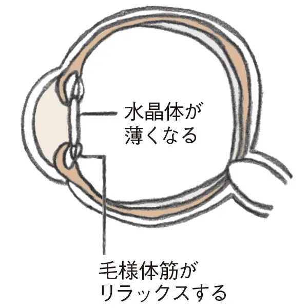 遠くを見るとき