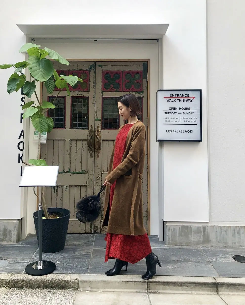 brownカーディガンで、銀座レフアオキの画像_1