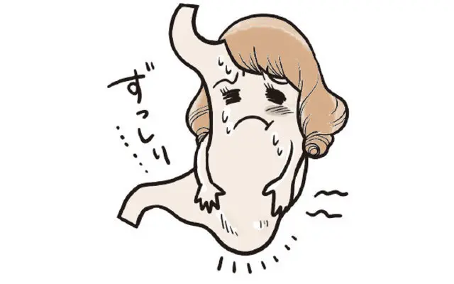 胃が重い 胃の蠕動運動が鈍くなると飲食物が停滞するので重く感じやすい。