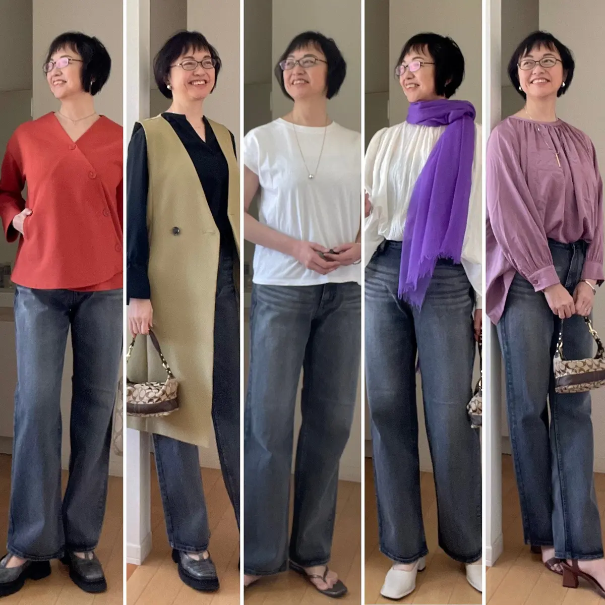 春コーデ♡カラートップス×グレーデニム合の画像_6