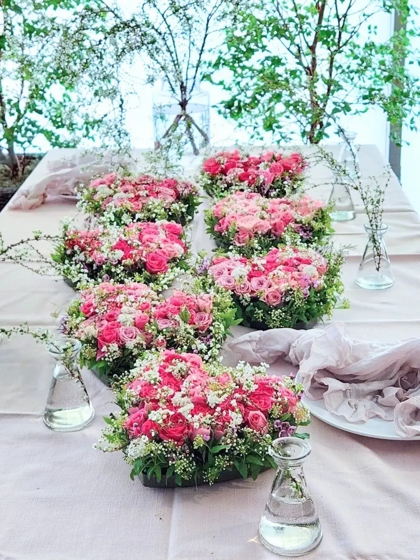 バレンタインのフラワーアレンジメント