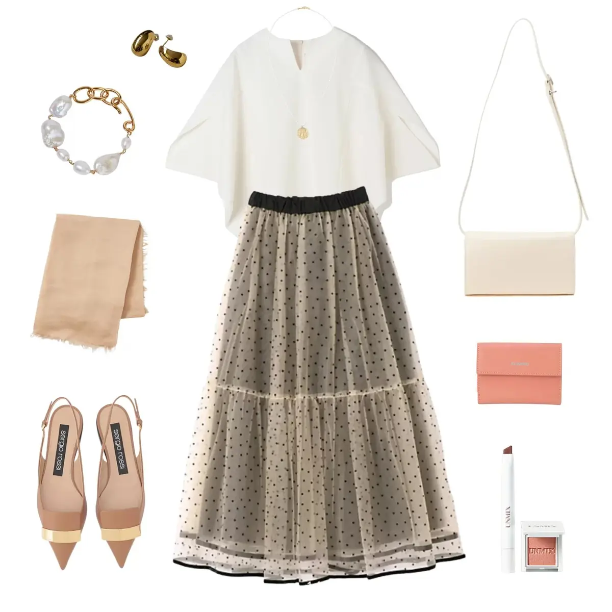 【50代 週末コーデ】甘さを大人に昇華すの画像_1