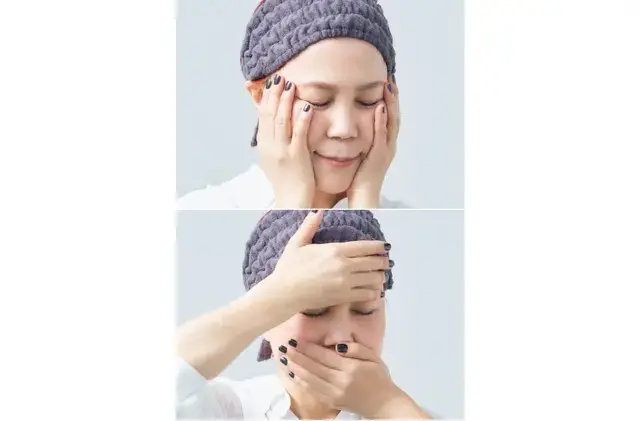 3.手のひらで包み込み塗り