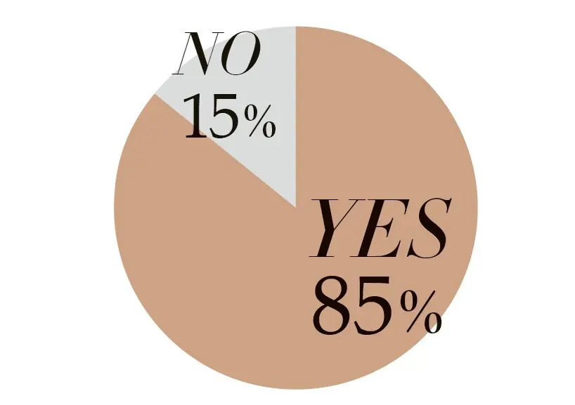 はい85％