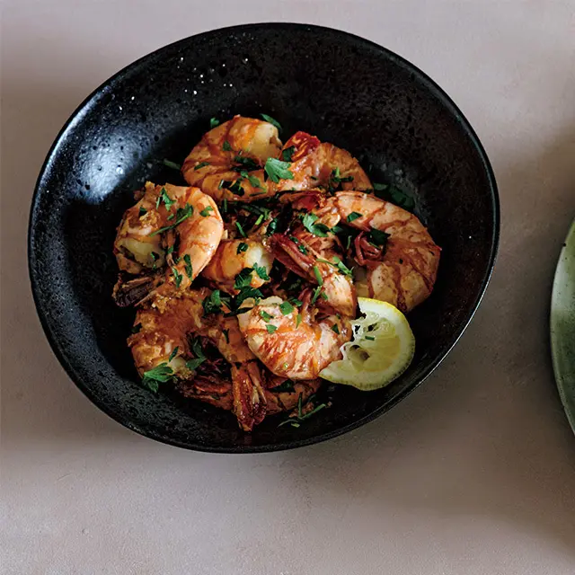 味噌ガーリックシュリンプ