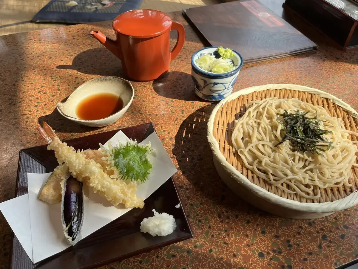天ぷら＋ざる蕎麦のセット♡
