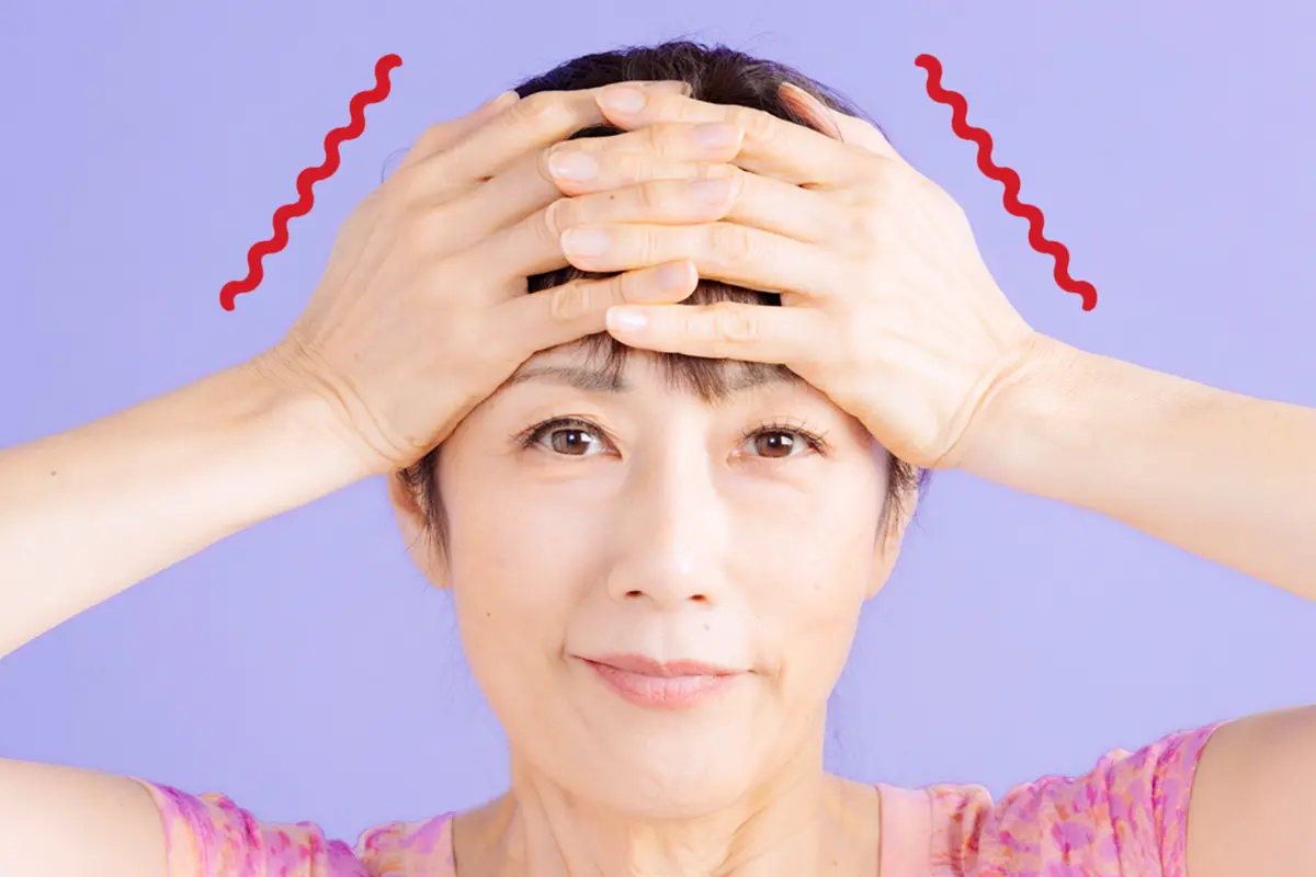 OurAge×Webエクラ　リンパケア　おでこのシワ　ウォーミングアップ