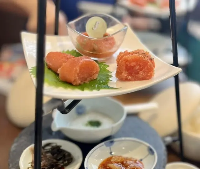 明太で明太子茶漬け