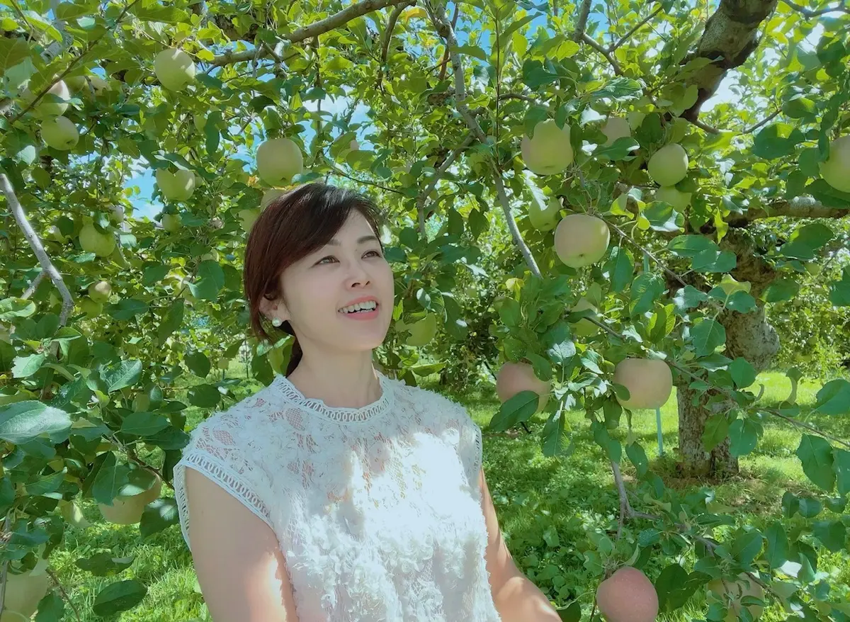 長野りんご園にて