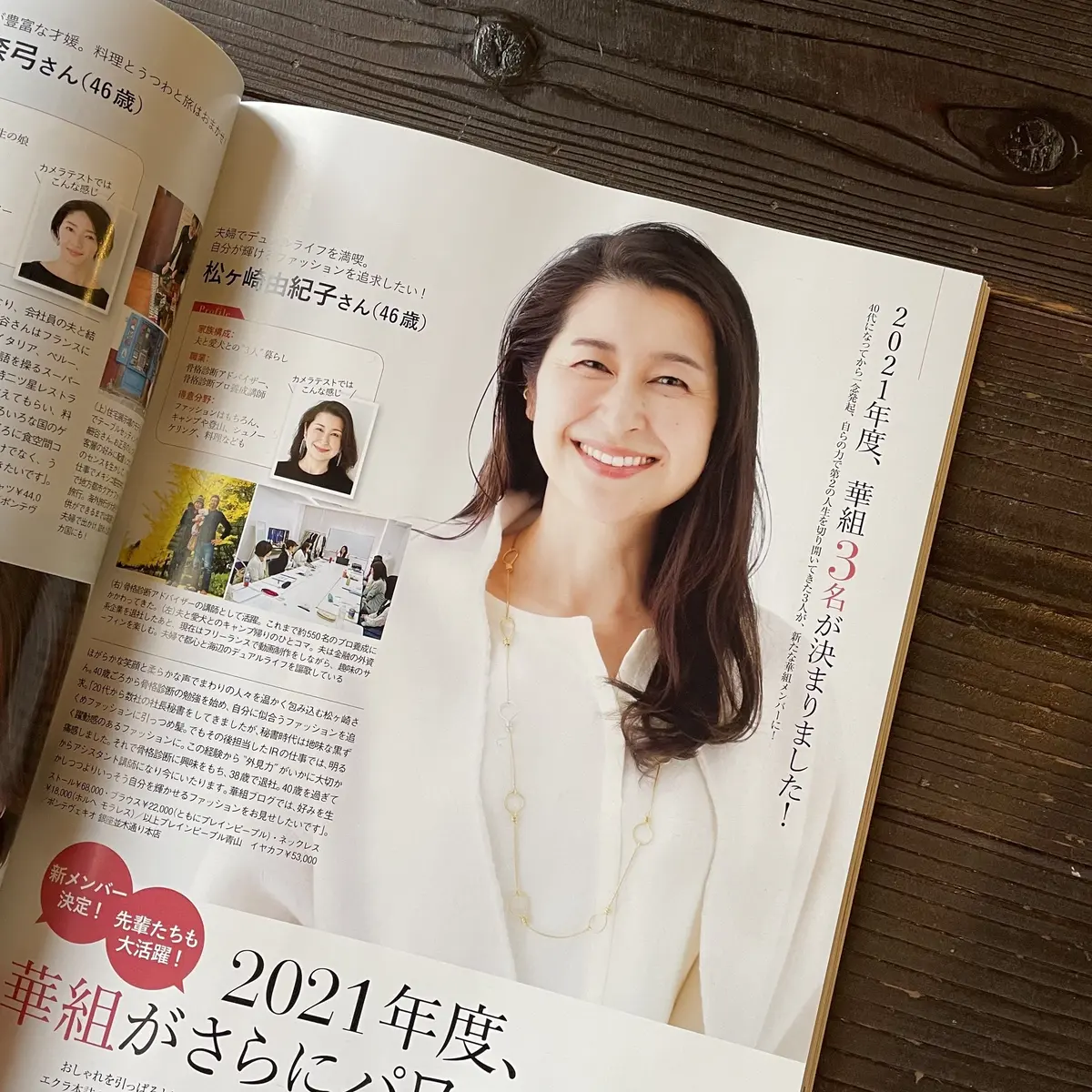 エクラ2月号　140ページ　2021年華組紹介ページ