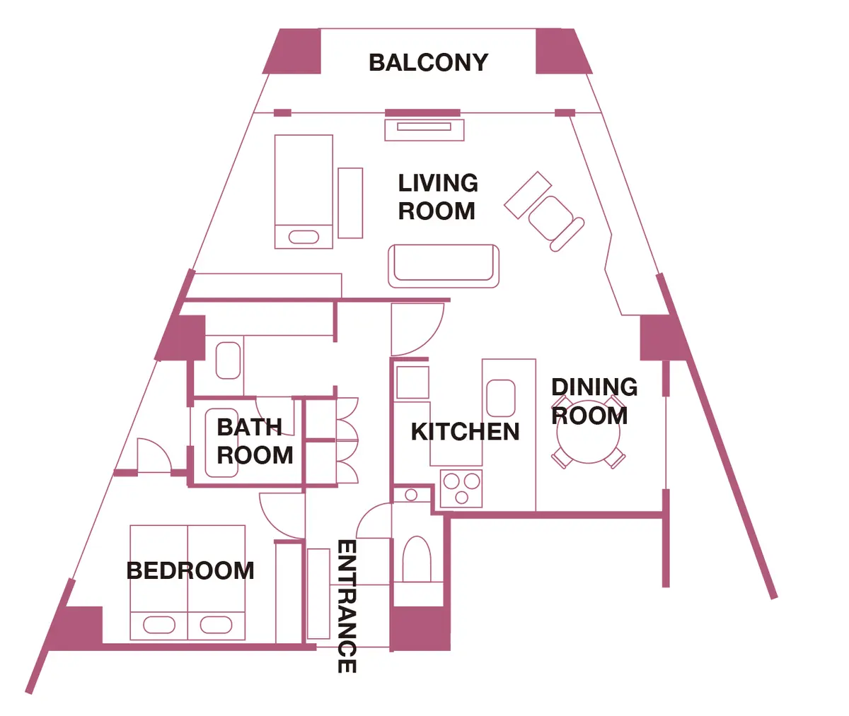 75㎡ スモールラグジュアリーな部屋　間取り図