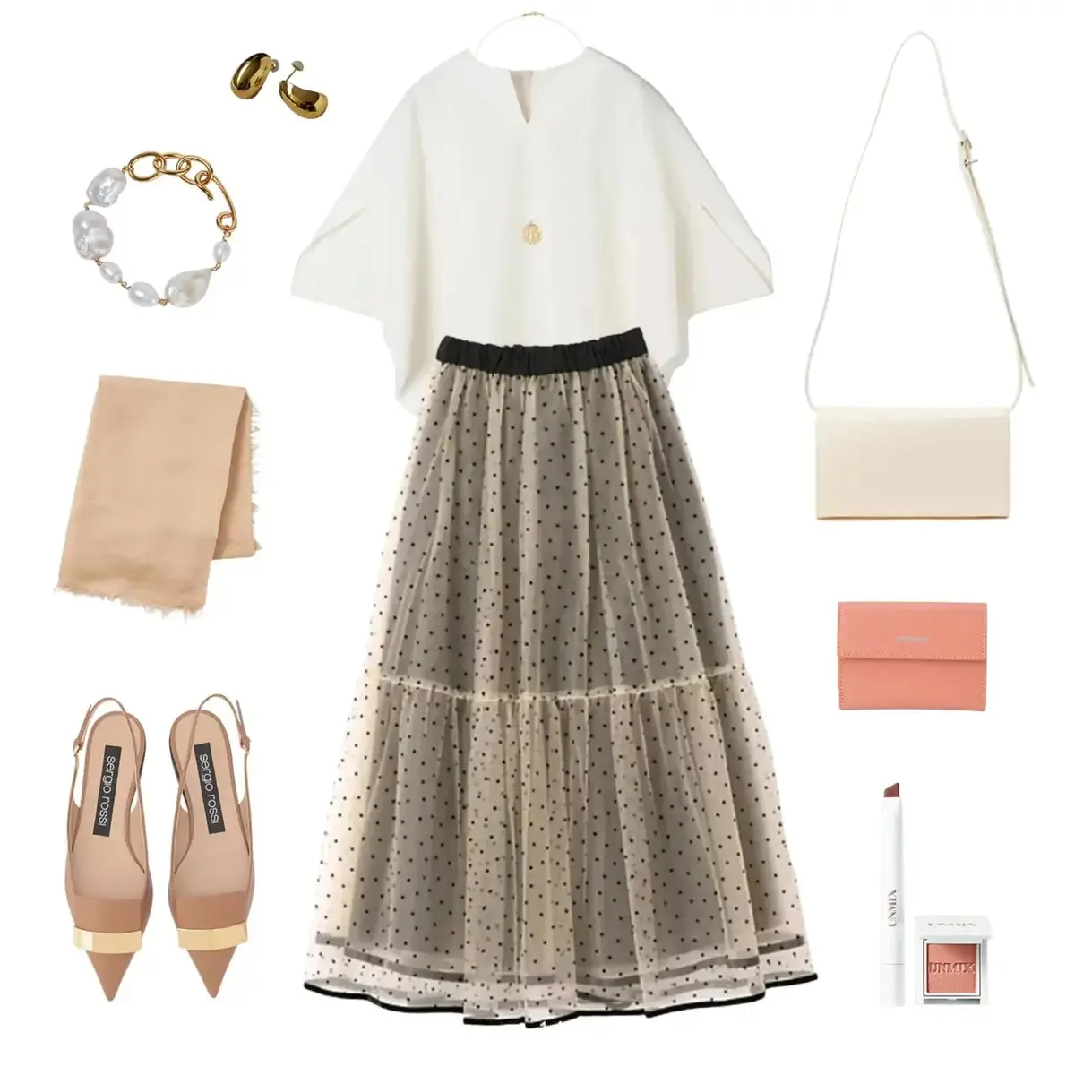 甘さを大人に昇華するチュールスカート