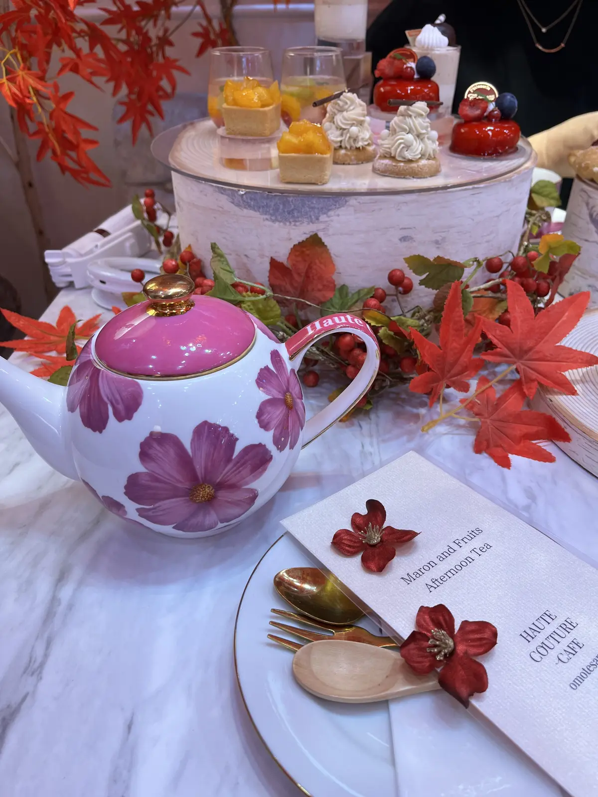 紅葉の中でアフタヌーンティー♪＆お花屋さの画像_2