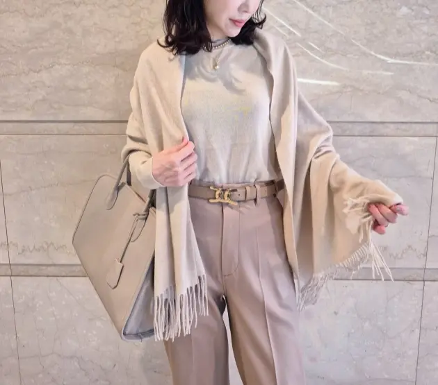 寒暖差を乗り切る強い味方!【カシミヤストの画像_2