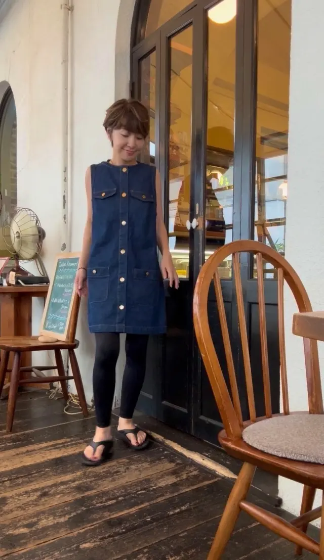 今年の夏はH&Mデニムワンピースで、ハイの画像_10