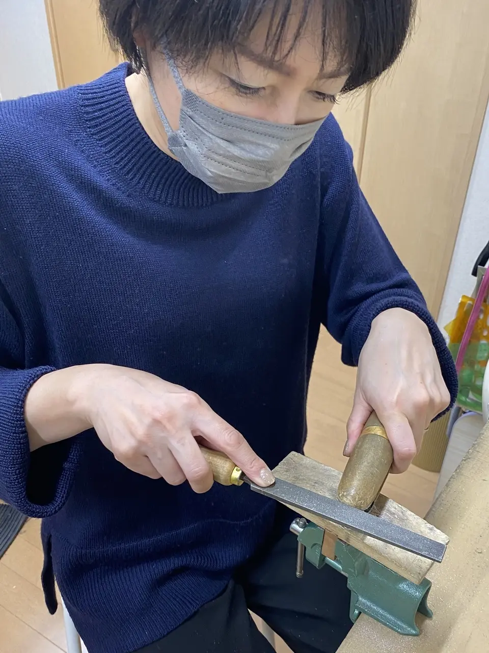 金木目アクセサリー作り