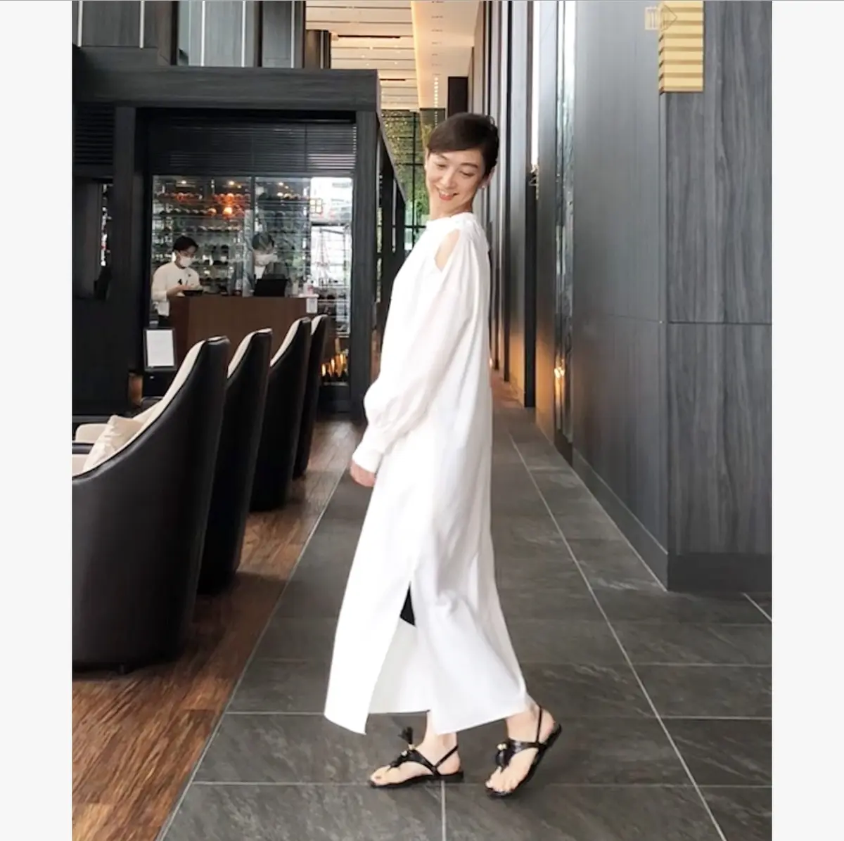 H&Mのタッセルサンダルコーデ