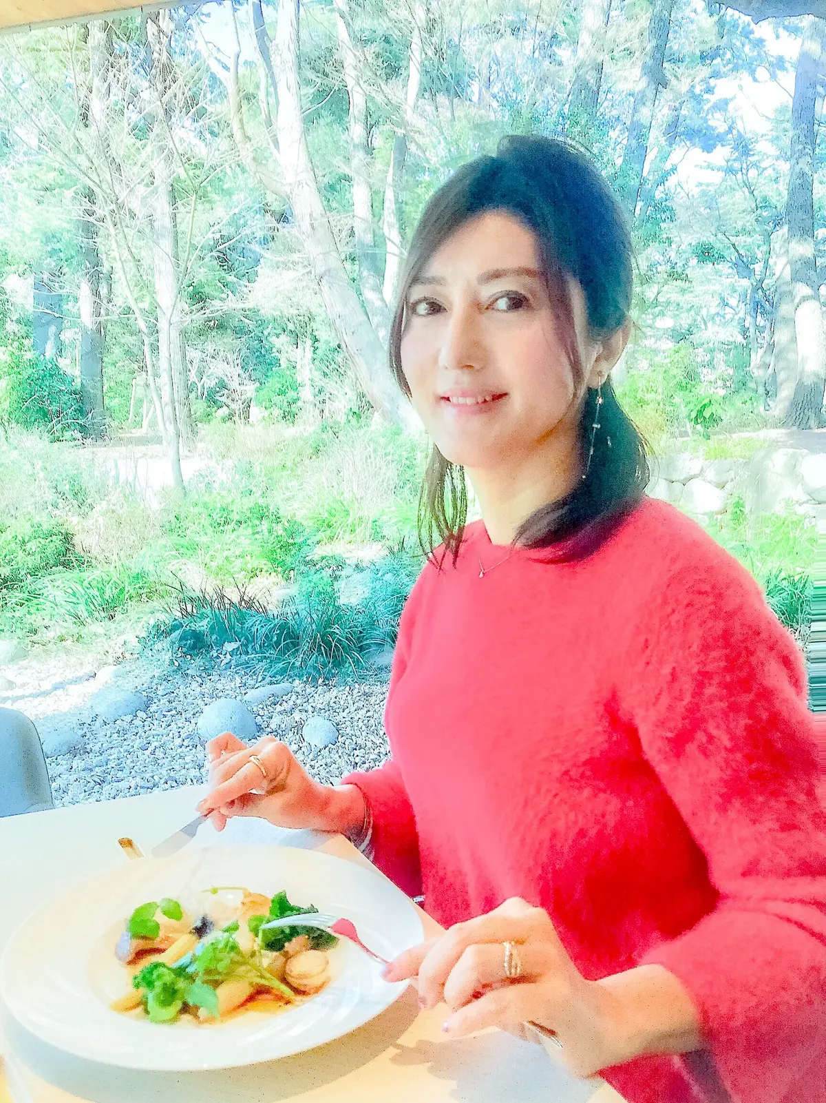 ピンクコーデ in 庭園美術館の画像_3