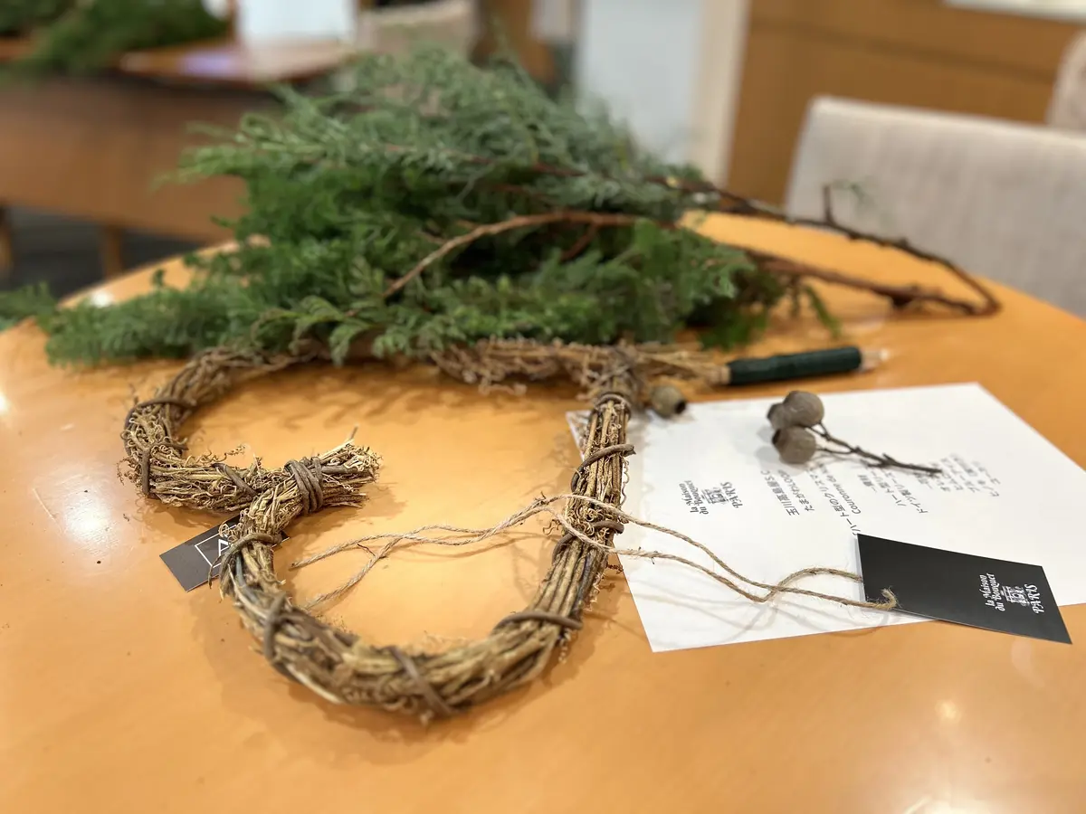 二子玉川でパリスタイルクリスマスリースのの画像_9