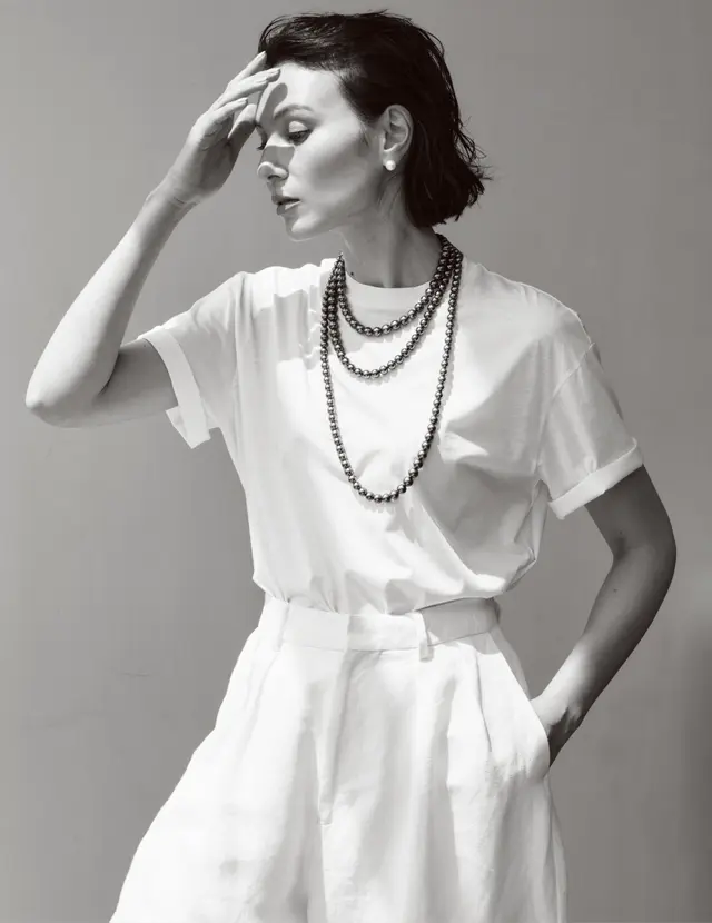 ミキモトのジュエリーコーデの田沢美亜